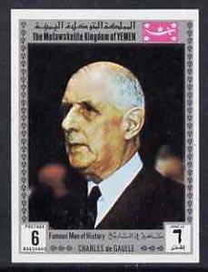 Yemen - Royalist 1969 Famous Men of History 6b De Gaulle ...
