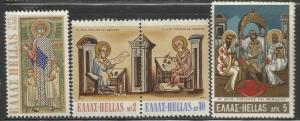 GREECE 988-991  MNH, SAINTS CYRIL AND METHODIUS, TRANSLATED BIBLE TO SLAVONIC