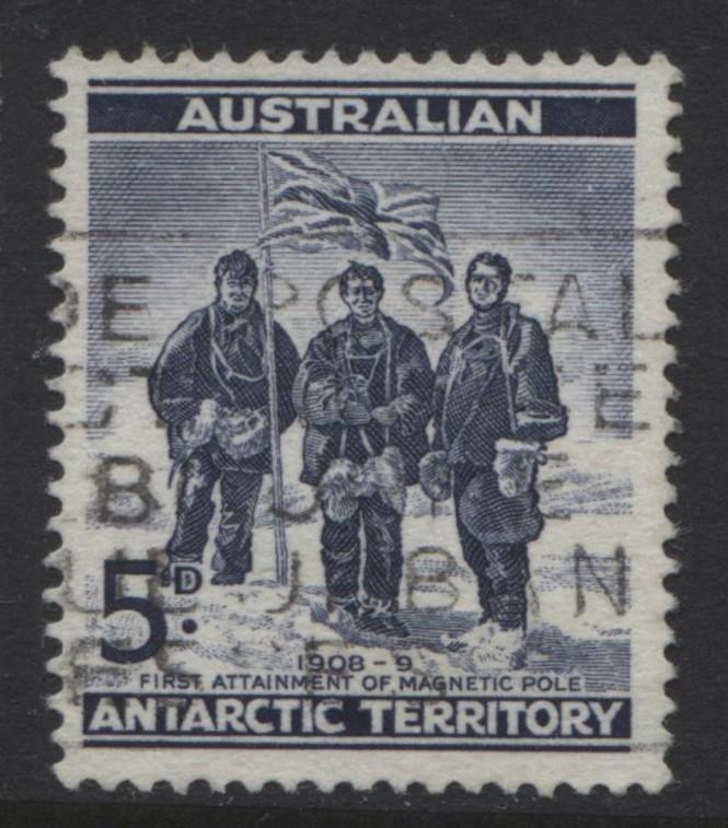 Australian Ant.Terr.- Scott L6- Shackleton Exped. -1961 - FU- 5p -Dk Blue2