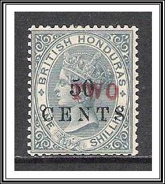 British Honduras #26 Queen Victoria Surcharged MHR