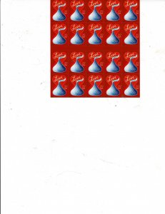 Love & Hershey Kisses 39c US Postage Booklet of 20 stamps #4122 VF MNH