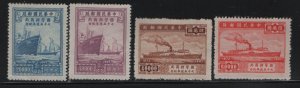 CHINA, 800-803, SET(4), HINGED, 1948, SHIPS