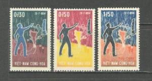 VIET NAM SOUTH Sc# 239 - 241 MH FVF Set3 North South Map