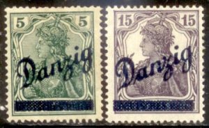 Danzig 1920 SC# 34,37 MLH-OG CH4