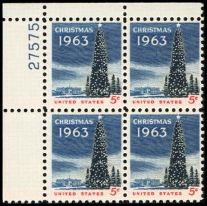 US #1240 CHRISTMAS MNH UL PLATE BLOCK #27575