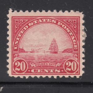 USA 1923 MH Scott #567 20c Sailing ship in Golden Gate