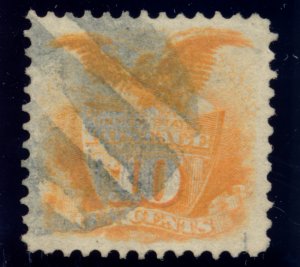 US 116 10c 1869 Shield and Eagle yellowish orange PSAG cert