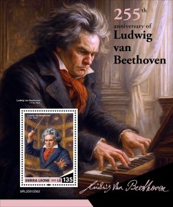 2025 12 - SIERRA LEONE  - LUDWIG VAN BEETHOVEN 255TH  II    1V    MNH **