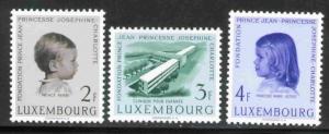 Luxembourg Scott 326-8 MNH** 1957 Childrens Clinic set