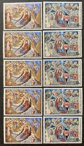 Cyprus 1969 #335-6, Nativity, Wholesale Lot of 5, MNH, CV $2.50