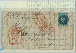 68792 - SOUTH AUSTRALIA - Postal History - SG 3 on COVER to LONDON 1857-