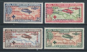 Spain #B47-52 NH 15c-40c Airplane & Map Issue Ovptd. 17 Mayo 17 1902-1927 & ...