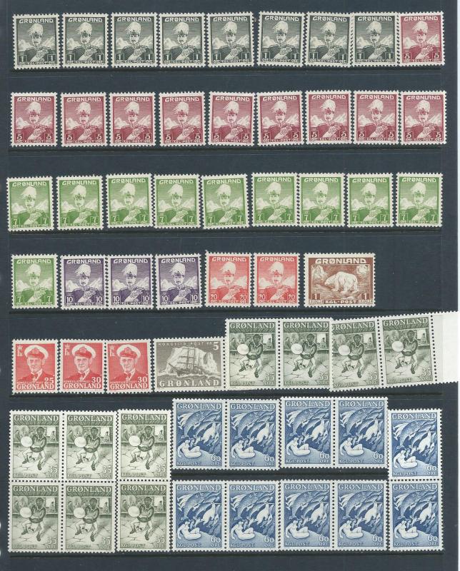 Greenland large MNH wholesale lot, 2018 CV $640.00+