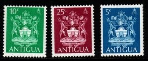 ANTIGUA SG257/9B 1973 COAT OF ARMS WMK SIDEWAYS MNH