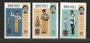 BRUNEI  SC# 165-67   FVF/MNH