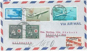 28456  - HAITI -  POSTAL HISTORY - Airmail COVER 1962 RED CROSS maps AIRPLANES
