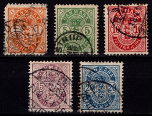 Denmark 1882-1902 Christian IX Definitives, Part Set to 20o [Used]