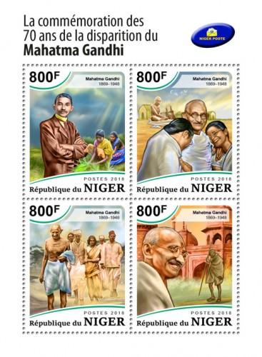 NIGER - 2018 - Mahatma Gandhi - Perf 4v Sheet - MNH