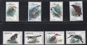 Ghana # 1148-1155, Birds, NH, 1/2 Cat.