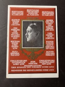 1939 Nazi Germany Postcard Cover Wien Vienna No Address Adolf Hitler Portrait