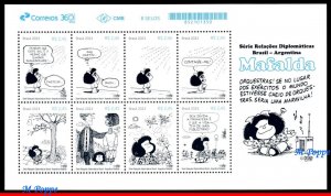 23-09 BRAZIL 2023 MAFALDA, DIPLOMATIC RELATIONS WITH ARGENTINA, COMICS, ART, MNH