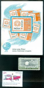 INDIA : 2 Better High Values + 1979 Complete Booklet. All Very Fine, Mint NH.