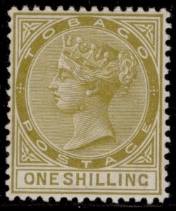 TOBAGO QV SG24, 1s olive-yellow, M MINT.