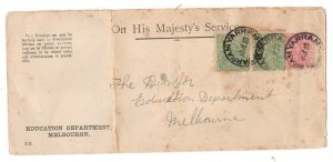 Australia 1923 OS Officials on OHMS Education Dept. cover WS37030