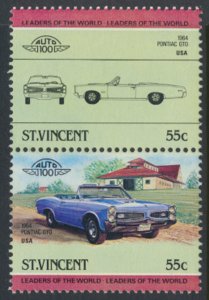 St. Vincent  SC# 775a-b  MNH Classic Cars se-tenant pair 1984  see detail & scan