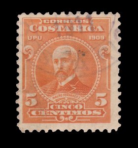 COSTA RICA STAMP 1910 SCOTT # 72. USED # 2