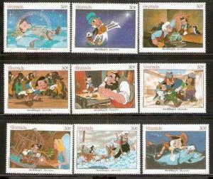 Grenada 1987 Pinocchino - Fairy Tales Sc 1543 Disney Animated Cartoon Film Ci...