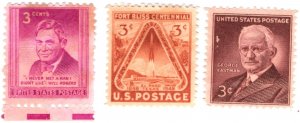 United States Scott #975,976,1062 UNUSED set NG. nice set strong color.