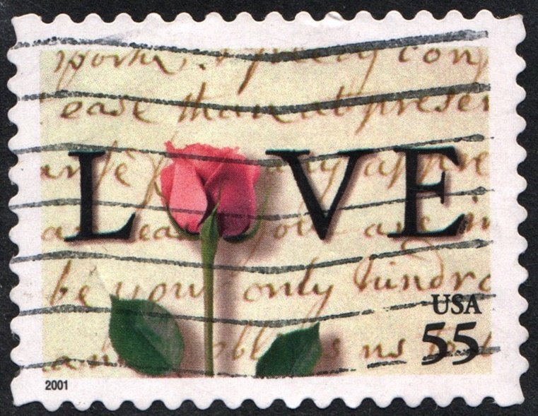 SC#3499 55¢ Love Single (2001) Used
