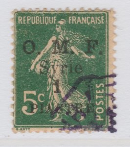 1920 France French Colony Western Asia OMF 1ft on 5c Used Stamp A22P28F9546-