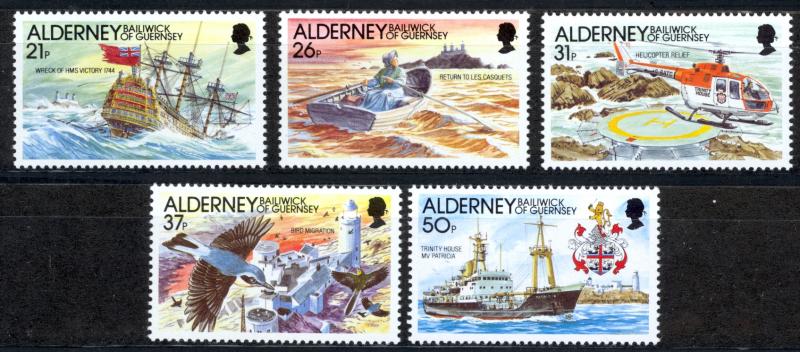 Alderney Sc# 60-64 MNH 1991 Definitives