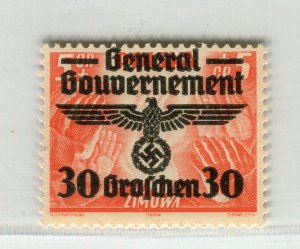 GERMANY; POLISH OCC. 1940 General Govt. surcharged issue Mint 30g. value