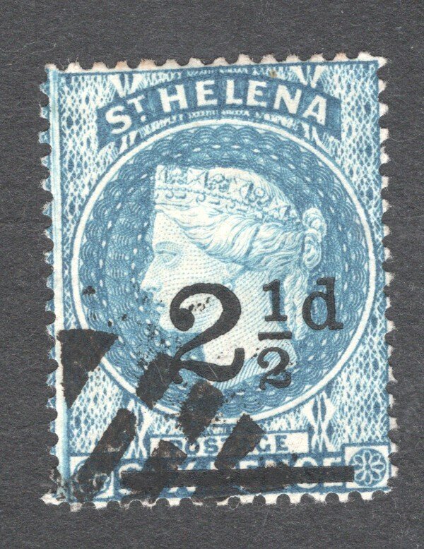 St. Helena, Scott #47   VF, Used, 2 1/2p on blue, CV $6.75  ..... 5980034