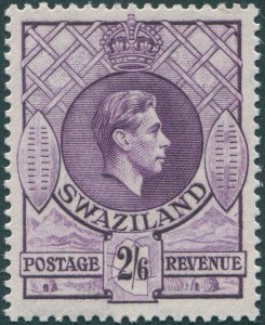 Swaziland 1947 2s 6d reddish violet Perf 13½x14 SG36b unused