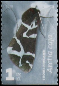 Finland 1314a - Used - (70c) Garden Tiger Moth (2008) (cv $1.10)