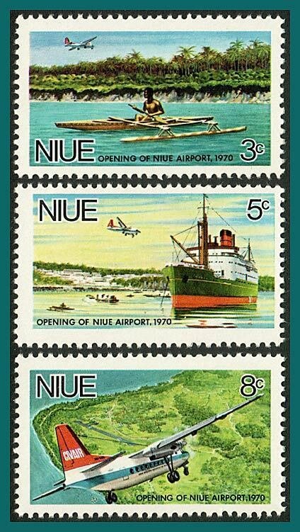 Niue 1970 Airport MNH  #136-138,SG155-SG157