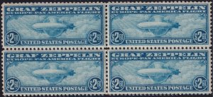 #C15 Mint NH, XF, Block of 4 (CV $3,885) (CV $850 - ID35195) - Joseph Luft