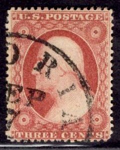 CERTIFIED US Stamp #25 USED SCV $180. Deep, rich color.