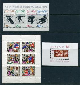 Germany 3 Souvenir Sheets MNH g2215hs