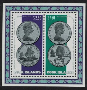 Cook Is. Captain Cook's Second Voyage of Discovery Coins MS 1974 MNH SG#MS494