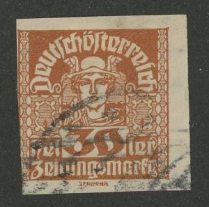 Austria P40 Newspaper Stamp 1921