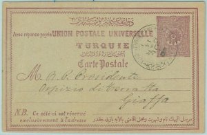 68748 - TURKEY Ottoman Empire - Postal History: STATIONERY Card from JERUSALEM-