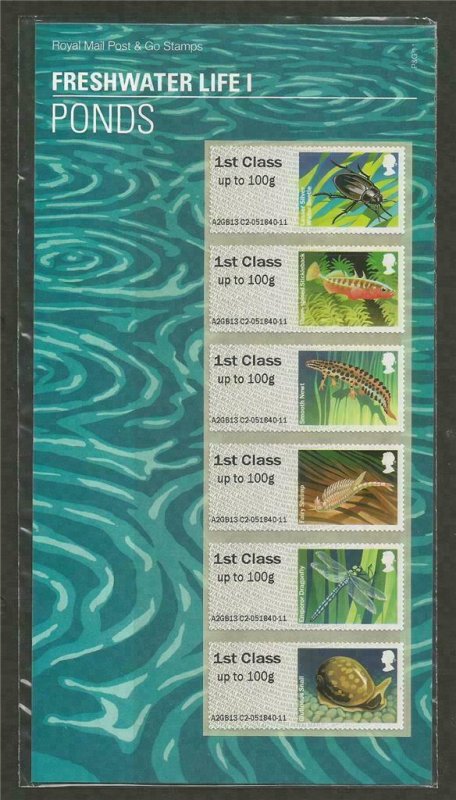 2013 Ponds - Freshwater Life I (1) post & Go P&G 11 UNMOUNTED MINT