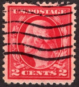 1917, US 2c, Washington, Used, XF/Sup, Dark-Carmine, Sc 499