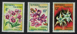 Malagasy Rep. Orchids 3v 1963 MNH SG#61-63