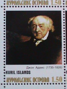 KURIL ISLAND -AMERICAN PRESIDENTS -MNH SHEET. VERY RARE PLEASE WATCH CAREFULLY